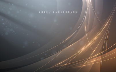 abstract gold lines background with light effect vector image