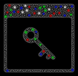 bright mesh network key calendar page with flash vector image