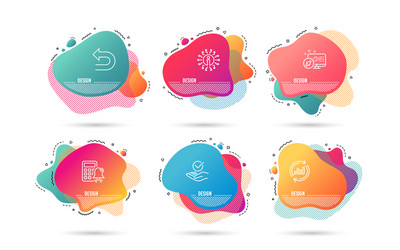 dynamic liquid shapes set approved update data vector image