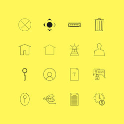 internet of things linear icon set simple outline vector image