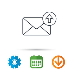 mail outbox icon email message sign vector image