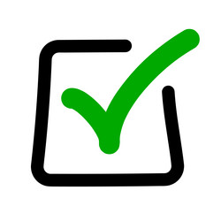 emphasis checkbox or highlighted check mark vector image