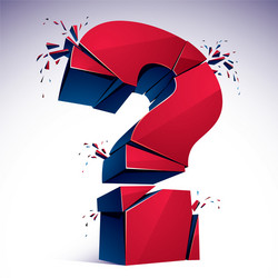 broken question mark exploding query breaking vector image