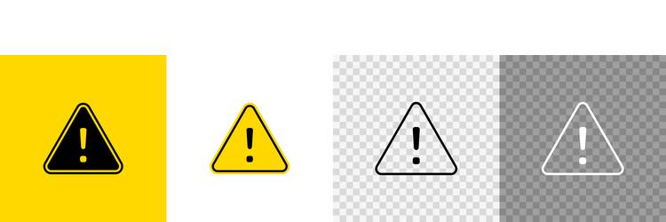 Danger exclamation triangle sing symbol warning vector