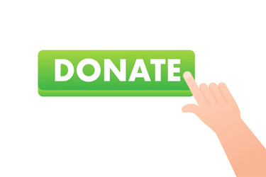 donate with cursor button internet icon pointer vector image