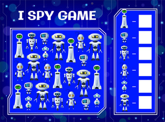 Robot Find and Count Game vector image