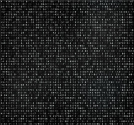 Black matrix background with digits vector