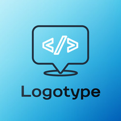 line web design and front end development icon vector image