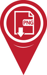 Map pin pointer file type png icon vector