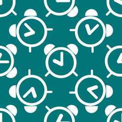 Alarm clock web icon flat design seamless pattern vector