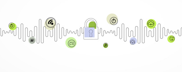 cyber security lock icon in personal data vector image