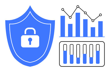 data security and analytics representation vector image
