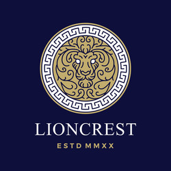 Lion Crest Seal Logo Vector Image