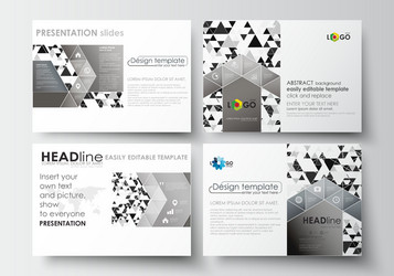 Set of business templates for presentation slides vector