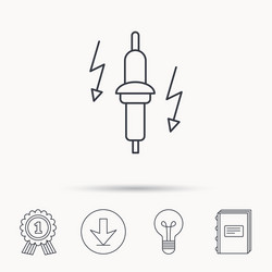 Spark Plug Icon - Automotive Part vector image