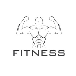 Bodybuilder fitness model vector