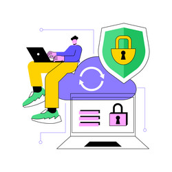 cloud computing security abstract concept vector image