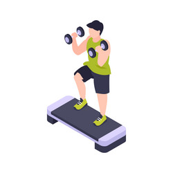 fitness isometric icon vector