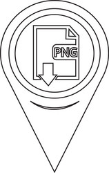 Map pin pointer file type png icon vector