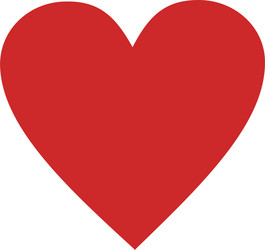 Classic red heart template Royalty Free Vector Image