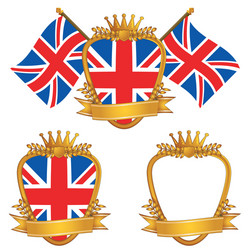 Flag of united kingdom on white background Vector Image