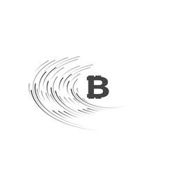 bitcoin coin with fast speed motion lines vector image
