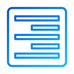 blue gradient icon layout with lines and rectangle vector image