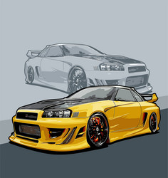 Japan Drift Cars Graphic by Vecster · Creative Fabrica