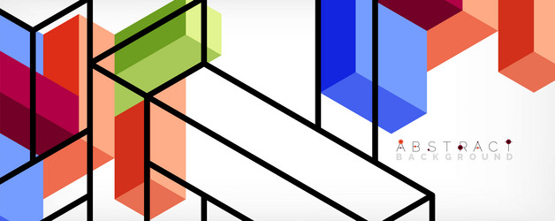 abstract background 3d cubes cubic elements vector image