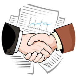 Business handshake vector