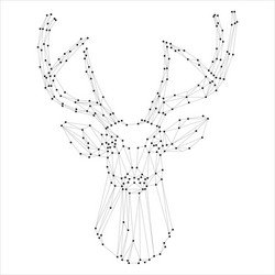 deer head on white background vector