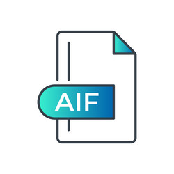 aif file format icon extension gradient vector image