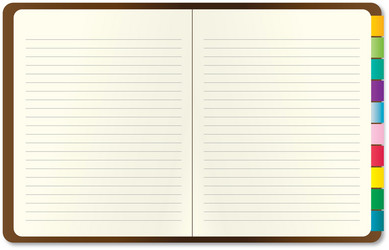 Open Notebook with Flag Index vector image
