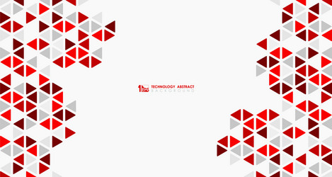 abstract wide red cube geometric hexagonal low vector image