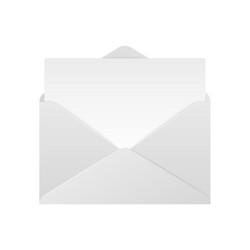 Realistic envelope unfolded mockup vector