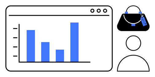e-commerce analytics dashboard with sales data vector image