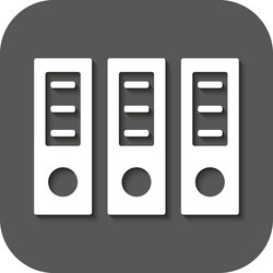archive folder icon document and data vector image