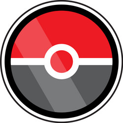 Ícone Poke Ball de Pokemon - Ilustração vetorial isolada em fundo branco e  preto . imagem vetorial de moodbringer© 279362054