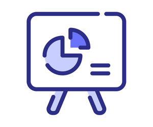 presentation display chart single isolated icon vector image