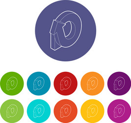 rotation loop icons set color vector image