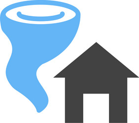 Tornado hitting house Royalty Free Vector Image