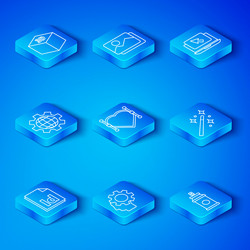 set line id file document heart with bezier curve vector image