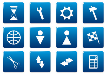 Gadget square icons vector