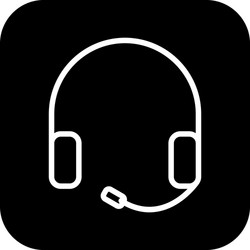 White Headphones Icon Royalty Free Vector Image