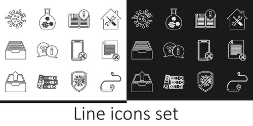 set line route location file document service vector image