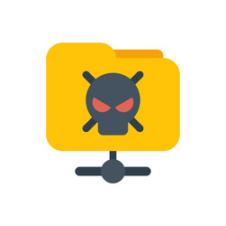 shared folder infected with a virus displaying vector image