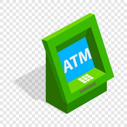 Atm isometric icon vector