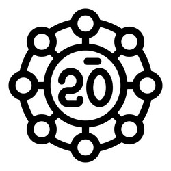 global network connecting twenty nodes vector image