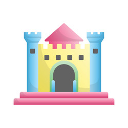 Inflatable castle icon design template vector