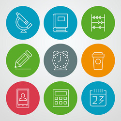 line icons set for web site design and mobile apps vector image
